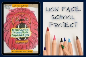 Lion Face mask making ideas for kids.