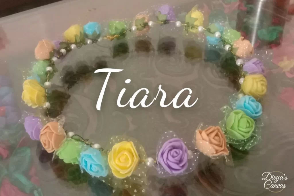 Handmade project floral tiara is made by Project makers.